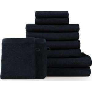 Blumtal Terry Handdoeken Set - 2 x Baddoek & 4 x Handdoek & 2 x Gasten Handdoekje & 2 x Washandje: Donkerblauw
