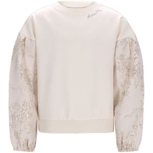 Like Flo - Dolly Flo girls sweater with jacquard sleeves - Off white - Maat 122-128