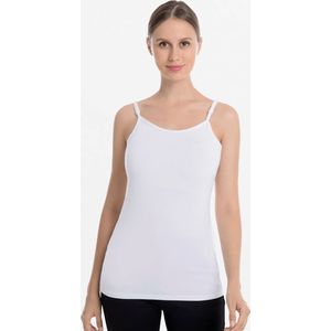 Spaghetti top dames bamboe wit | Ollies Fashion