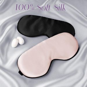 Verstelbaar zijden slaapmasker, 100% moerbeizijde, oogmasker om te slapen, voor dames en heren, 1 stuk, perzikroze
