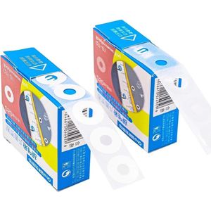 Zelfklevende Gatversterkingsringen 15 mm - 500 stuks, Transparant en Wit