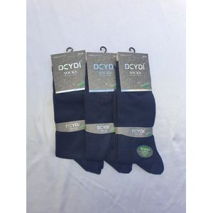 Bamboe naadloze sokken - heren - 40/44 - 3 paar - donker blauw - naadloos