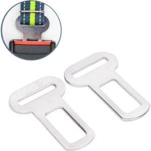 2 Stuks Anti Piep Gordelclip I Autogordel Clip I Gordelclip I Universeel I Autogordel Gesp I Voorkom Geluiden I Zilver
