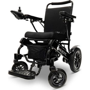 COMFYGO IQ-8000 Elektrische rolstoel, Lichtgewicht, Draadloze afstandsbediening, Handmatig opvouwbaar, Niet achterover leunen, 20AH Li-ion, tot 30km, 45cm, Zwart frame & Standaard fabric