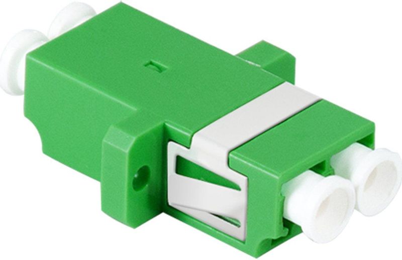 LogiLink - Glasvezelkoppeling - Groen - 2x LC Duplex - Met Flens - Set van 12 Stuks