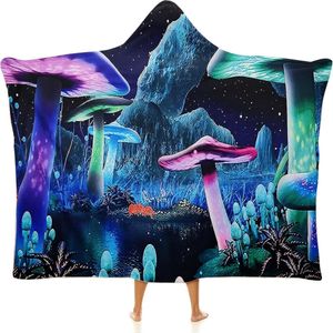 Plaid - Hoodie Deken Met Mouwen - Onesie - Fleece Blanket - Knuffeldeken - Dames - Heren - Kinderen - Galaxy - 150x125cm