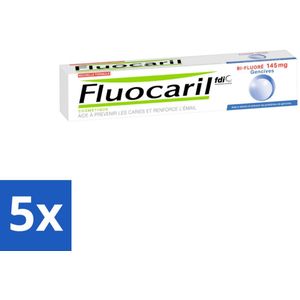 5 x Fluocaril - Tandpasta - Met Fluoride - 75 ml - Frisse Adem - Mondverzorging