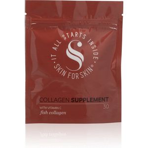 Skin for Skin collageen supplement - Viscollageen - 100% natuurlijk collageen supplement - Collageen poeder - Natief collageen - Collageen voor de huid - 30 capsules (30 dagen)
