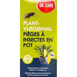 vliegenvanger - vliegenval - plant  plantvliegen - bladluizen - rouwvliegjes - muggen vliegen - DR.CARE - insecten vanger - 2stuks - Vliegenmeppers - Vliegenstrippen - Horgordijnen - vliegenraam - vliegenlamp - vliegengaas - tuin - kamerplant -