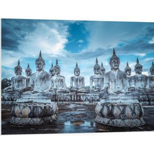 PVC Schuimplaat- Buddha - Groep - Buitenland - 100x75 cm Foto op PVC Schuimplaat