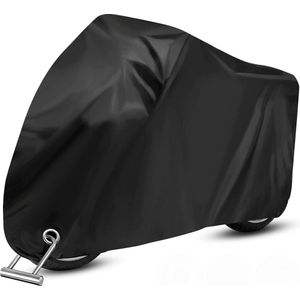 Motorhoes winterbestendig waterdicht 210T stofdicht afdekzeil beschermhoes 265 x 105 x 125 cm XXL met slot - hoogwaardige kwaliteit