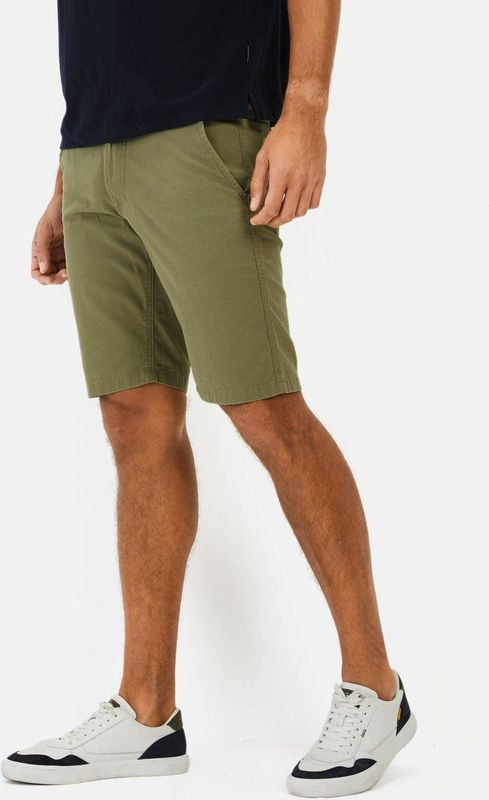 camel active Chinoshort - Donker Groen - Katoen met Stretch