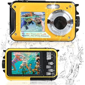 Camera - digitale onderwatercamera, 10 ft, FHD, video, 30 MP, foto, 16 x digitale zoom, met 32G geheugenkaart voor onderwaterselfies, duiken, zwemmen