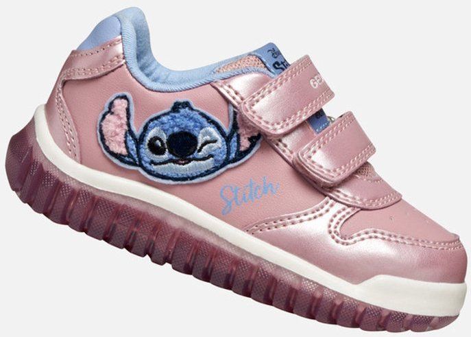 Geox - Lightyloo - Sneakers - Roze en Lichtblauw - Met Verlichting