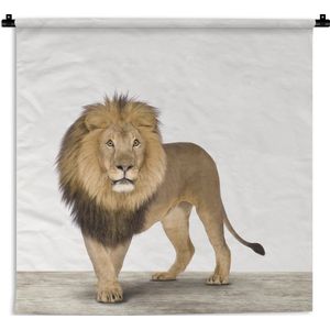 Wandkleed Animalprintshop - Leeuw dierenprint kinderkamer Wandkleed katoen 60x60 cm - Wandtapijt met foto