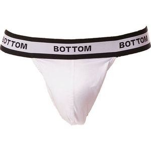 Barcode Berlin Suspender BOTTOM White-Black - MAAT S - Heren Ondergoed - String voor Man - Mannen Thong