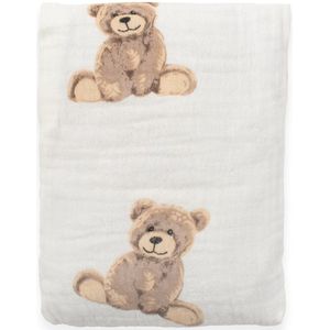 New Baby - Babydeken - Zachte Katoenen Stof - Schattig Berenpatroon - Perfect voor Babykamer - Muismat - Knuffel - Babytextiel - Wiegdeken - Kinderkamerdecoratie