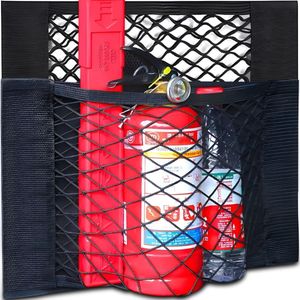 Mesh Organizer Storage Net - Car Seat Luggage Net Nylon Bag for All Car SUV RV - Elastic Back Seat Net for Storage with Velcro Fastening