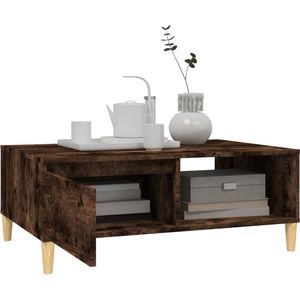 FIONERA Salontafel 90x60x35 cm bewerkt hout gerookt eikenkleurig