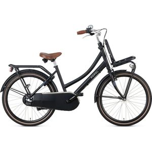 Popal Daily Dutch Basic+ N3 - Kinder Transportfiets - 24 Inch - Mat Zwart