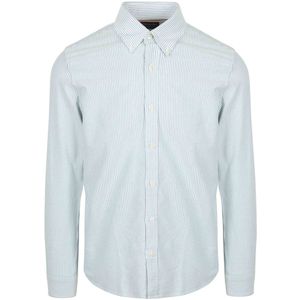 Steppin' Out Overhemd Oxford Streep Lichtgroen - Maat S - Heren - Casual Shirt