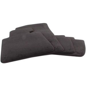 Velours Automattenset – BMW 1 Serie E87 (5-Deurs) – 4-Delig – OEM Pasvorm – Antraciet – Inclusief Klittenband Bevestiging