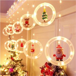 Kerst Raamverlichting LED Gordijn – 3 Cm x 0,65 Cm Met 8 Verlichtingsmodi – Warm Wit String Light Voor Indoor Decoratie - Feesten En Bruiloften