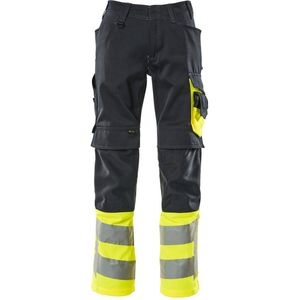 Mascot Safe Supreme Broek met kniezakken 15679-860 - donkermarine/hi-vis geel