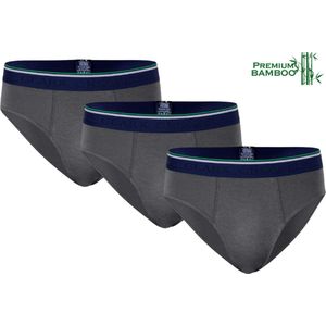 3 stuks herenslips - Bamboe - Ondergoed - Antraciet - Maat M
