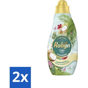 2 x Robijn - Klein & Krachtig Collections Color Kokos - Vloeibaar Wasmiddel - 19 Wasbeurten - Wasmiddel - Kleurwas - Vloeibaar Wasmiddel - Kokosgeur - Biologisch Afbreekbaar