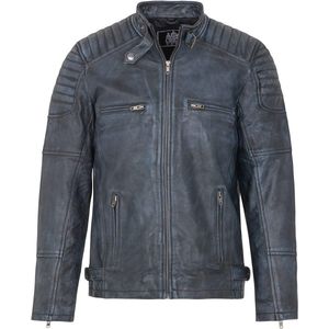 Heren leren bikerjas van echt leer - Zacht en duurzaam