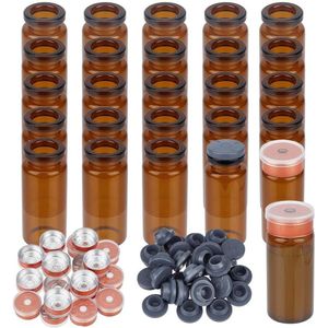 Premium - 30 stuks 10ml bruine monsterflesjes voor laboratoriumbenodigdheden en opslag van etherische oliën