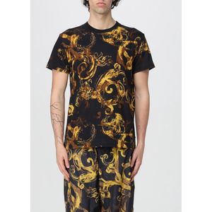 Baroque Print Short Sleeve Tee - Gold T-Shirts