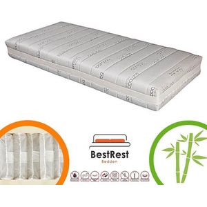 Pocketveermatras Koudschuim HR - Bamboo Exclusive - Koudschuim matras circa 24cm dik - 180x210cm
