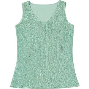 Livano Topje Dames - Kleding - Shirt - Blouse - Kort - Volwassen - Lichtgroen - Maat L