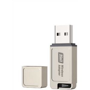 SyncRide 2-in-1 CarPlay Dongle - Draadloos CarPlay & Android Auto - Universele Auto Adapter-Zilver