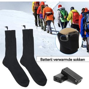 Verwarmde sokken | Elektrisch | Batterij aangedreven AA | Heated socks | Unisex | Ski, wintersport, koude voeten | Katoen | Wintersokken