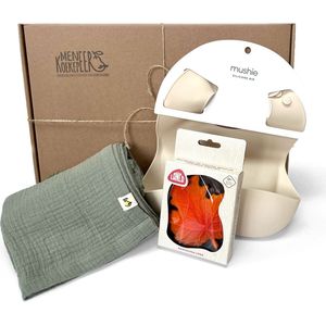 kraamcadeau Baby essentials - kraampakket - jongen - meisje - unisex - duurzame giftset - Meneer Koekepeer