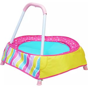 Kleutertrampoline met steunarm | Chad Valley Indoor Toddler Trampoline - Pink
