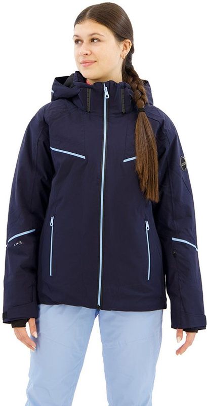 Icepeak - Fortuna - Gewatteerd Jack - Blauw - Slim Fit - Waterafstotend