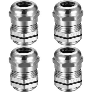 Metalen kabelwartels - waterdicht en verstelbaar - 4 stuks