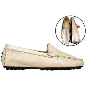 Stravers - Luxe Mocassins Driver Maat 44 Champagne Dames Grote Maten Instappers