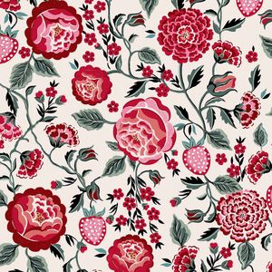 Cath Kidston Vliesbehang Strawberry Garden Rose