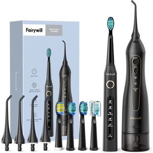Collox Elektrische flosser en tandenborstel - Waterflosser - Monddouche - Tanden poetsen - Oplaadbaar - Verschillende standen - Voor volwassenen - Zwart