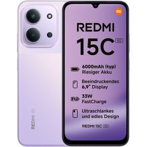 Xiaomi - Redmi 15C 5G - Smartphone - Dusk Purple - 128GB - 4GB RAM - Dubbele SIM