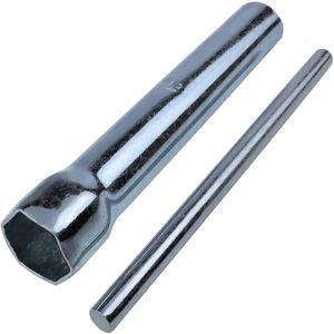 C53683 - Bougiesleutel 21 mm x 145 mm T-vorm met 6-zijdige grip + Stalen Stang 150 mm
