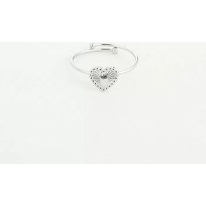 Ring Heart - Michelle Bijoux - Ring - One size - Stainless Steel - Zilver