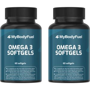 MyBodyFuel - Omega 3 Visolie Capsules - 2 Pack - 1000 mg - EPA & DHA - 120 Softgels