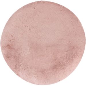 Heaven | Hoogpolig Vloerkleed | Rond | Powder Pink | Hoogwaardige Kwaliteit | 200x200 cm