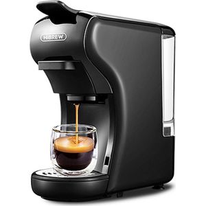 HiBREW H1A 4 IN 1 espressomachine compatibel met Dolce Gusto gemalen koffie - zwart